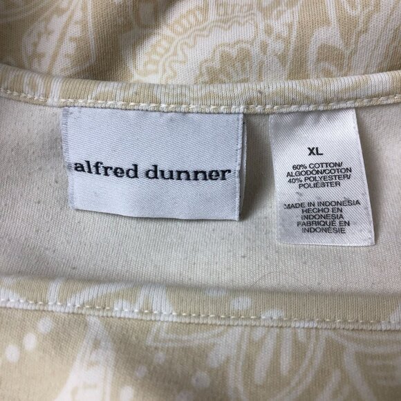 Alfred Dunner Floral Embroidered Top XL Square Neckline Short Sleeve Beaded - Picture 3 of 9